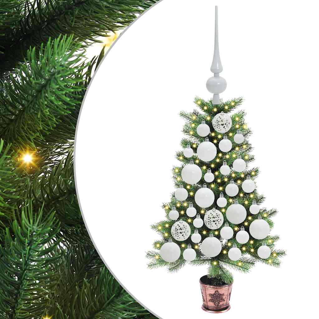 Kalėdų eglutė su 150 LED s stovu Žalia 65 cm PE