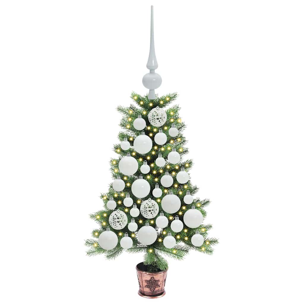 Kalėdų eglutė su 150 LED s stovu Žalia 65 cm PE
