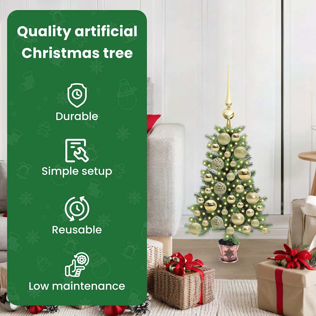 Kalėdų eglutė su 150 LED s stovu Žalia 65 cm PE