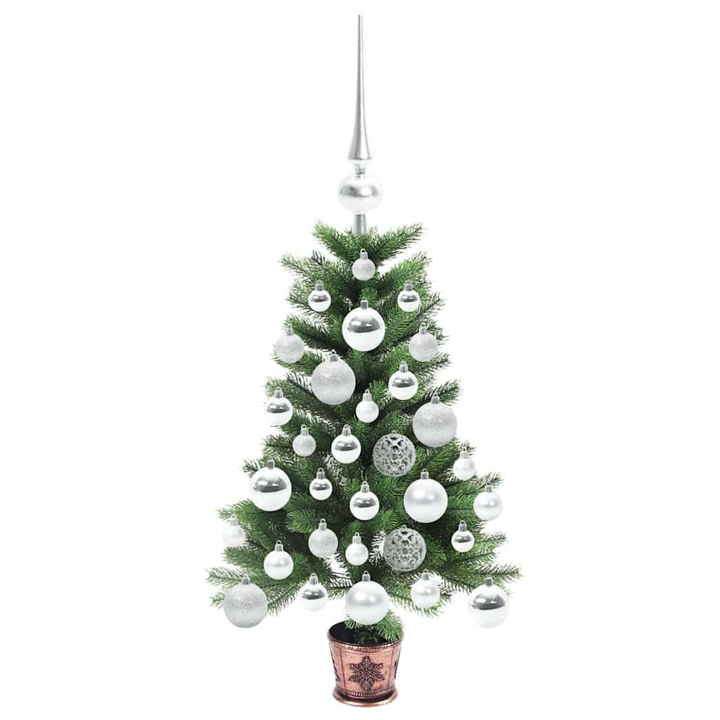 Ziemassvētku eglīte ar 150 LED un statīvu Zaļa 65 cm PE
