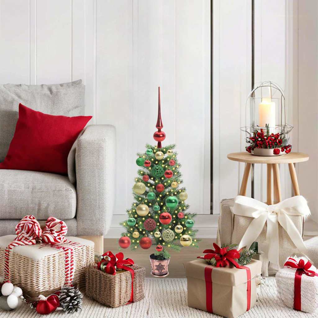 Kalėdų eglutė su 150 LED s stovu Žalia 65 cm PE