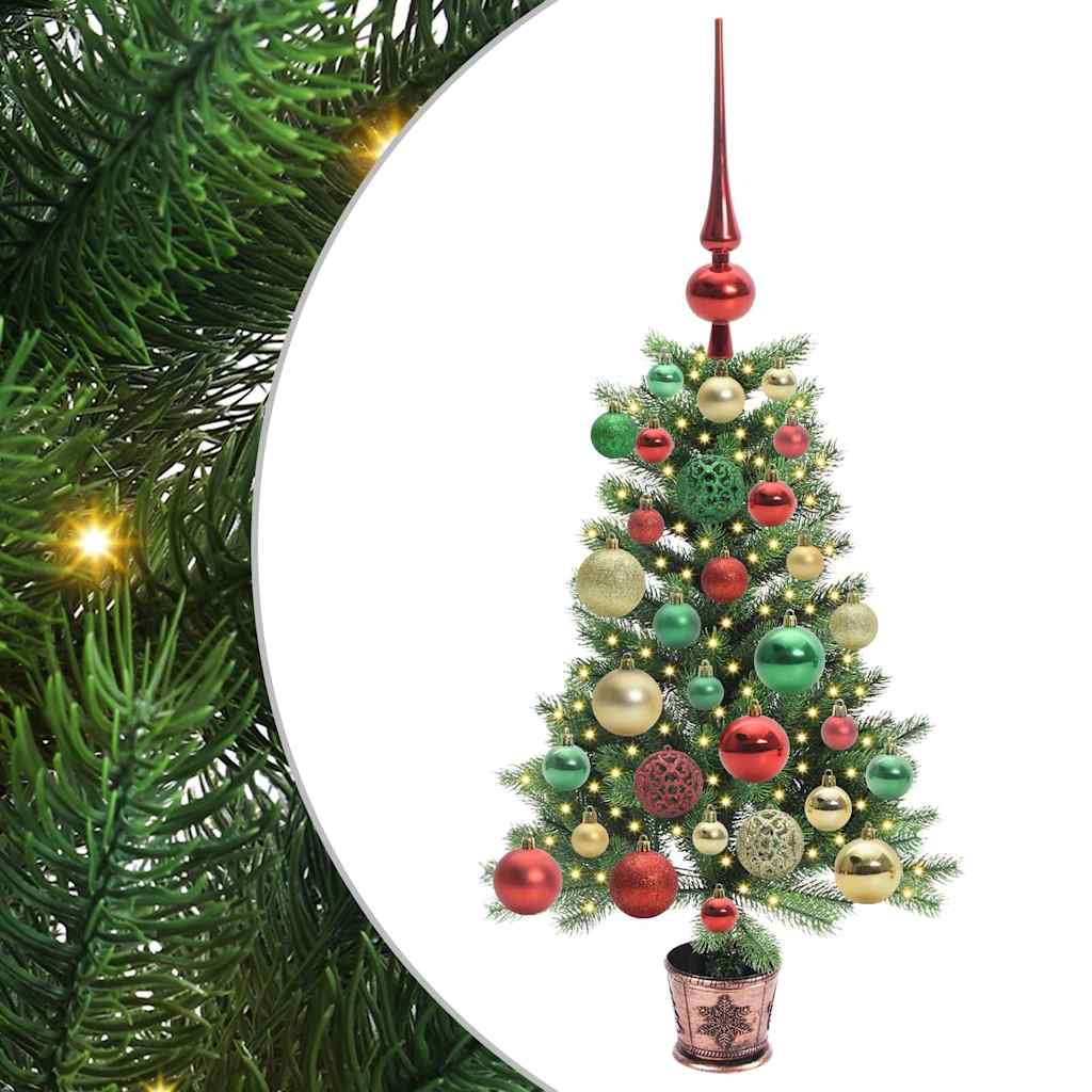 Kalėdų eglutė su 150 LED s stovu Žalia 65 cm PE