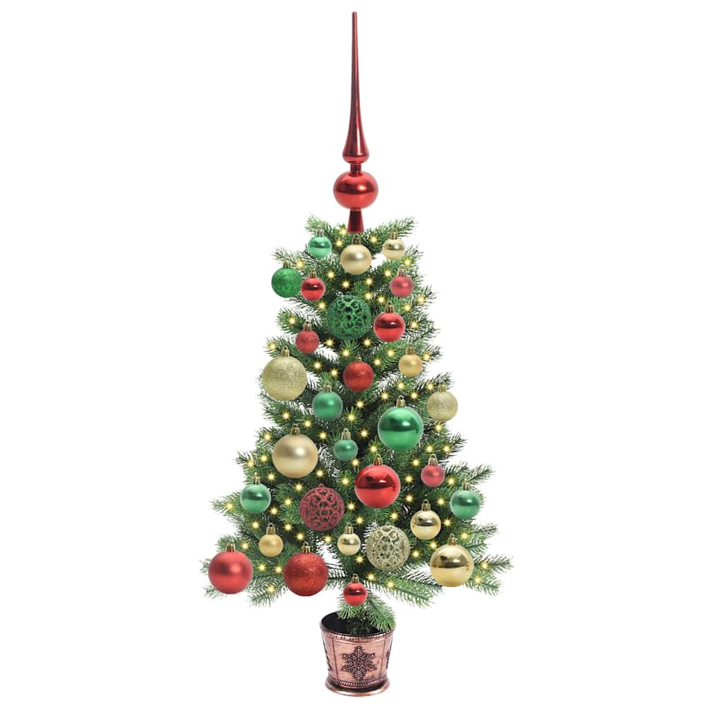 Kalėdų eglutė su 150 LED s stovu Žalia 65 cm PE