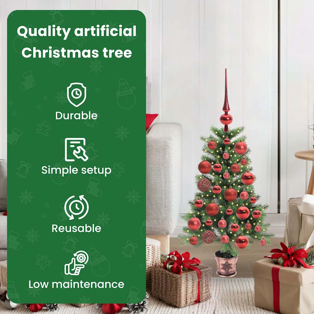 Kalėdų eglutė su 150 LED s stovu Žalia 90 cm PE