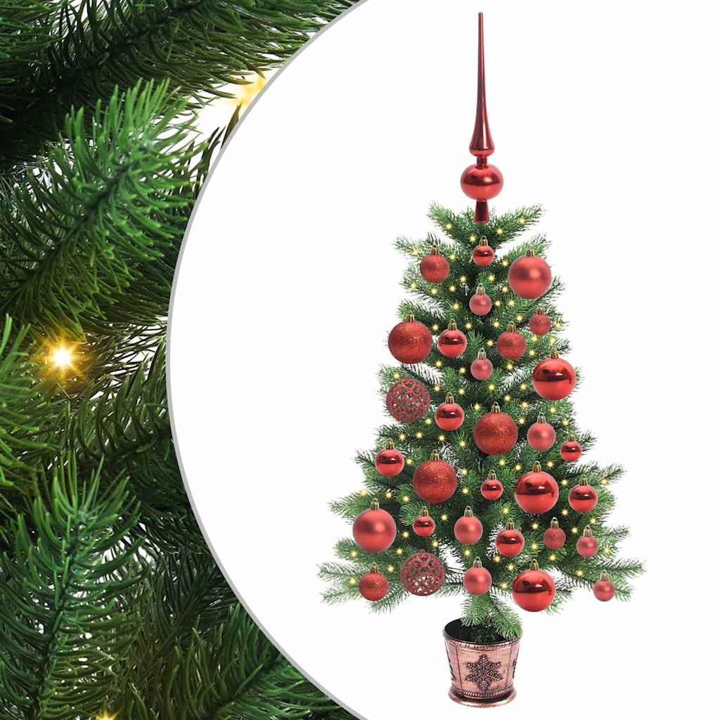 Ziemassvētku egle ar 150 LED statīvu, zaļa 90 cm PE
