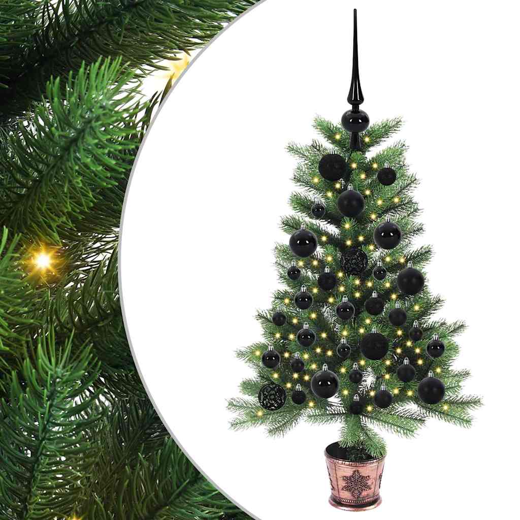 Ziemassvētku egle ar 150 LED statīvu, zaļa 90 cm PE