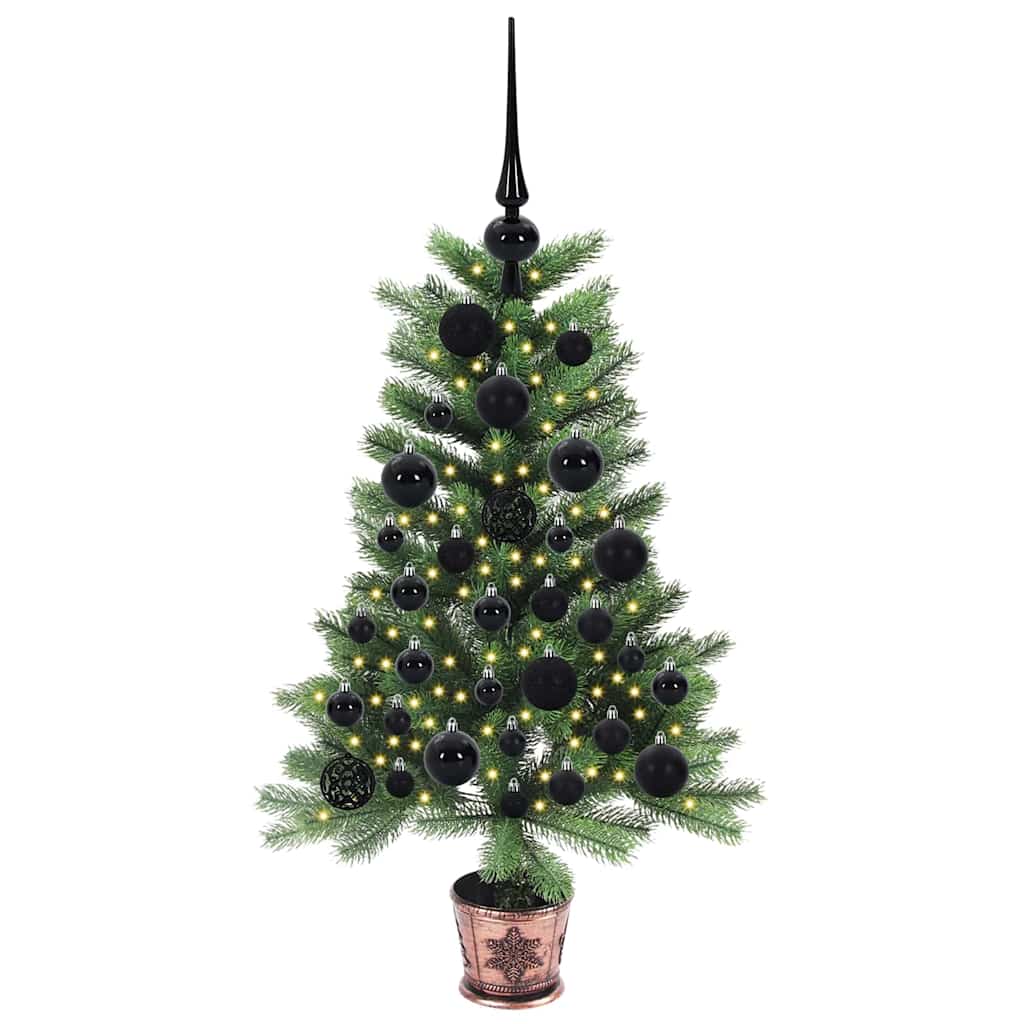 Ziemassvētku egle ar 150 LED statīvu, zaļa 90 cm PE