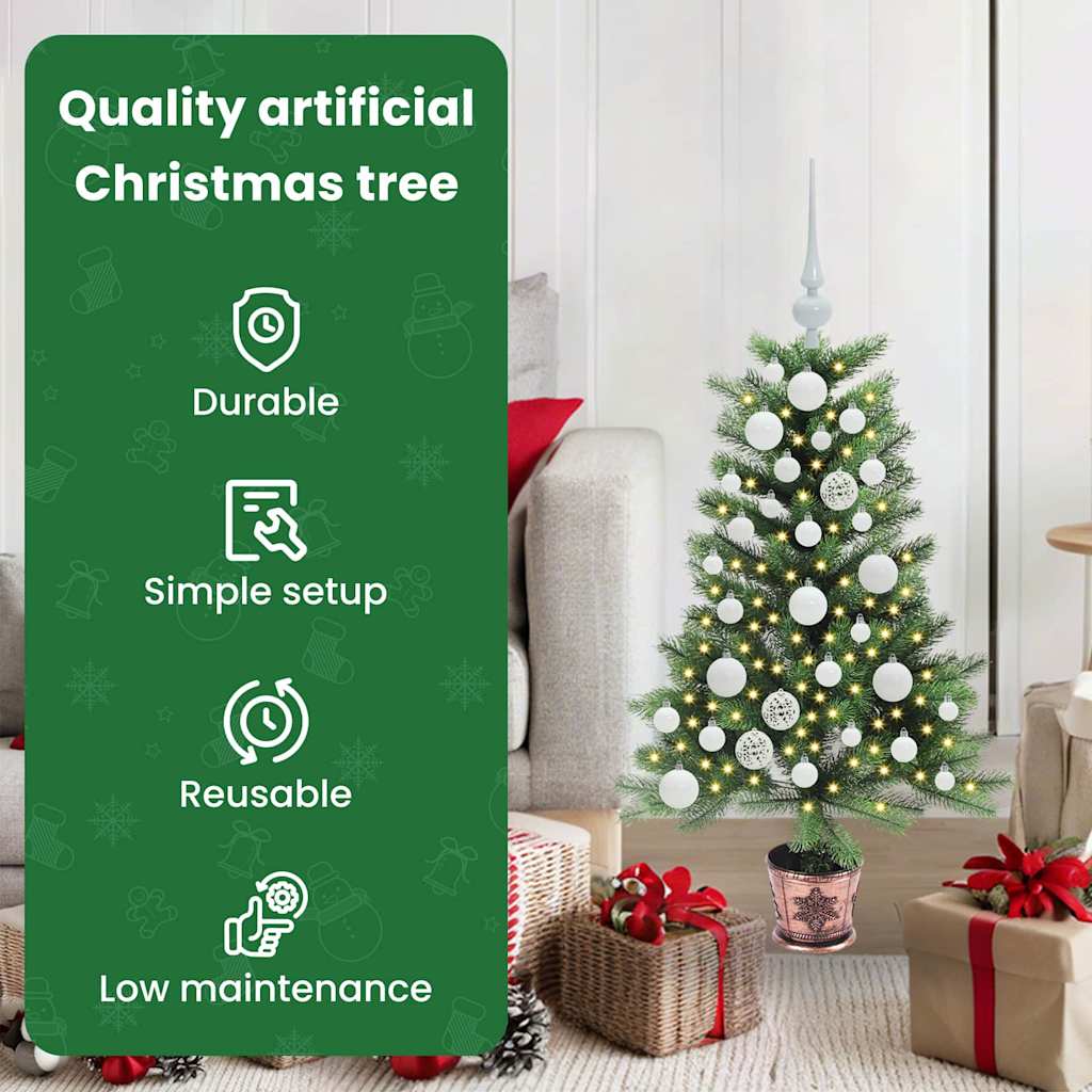 Kalėdų eglutė su 150 LED s stovu Žalia 90 cm PE