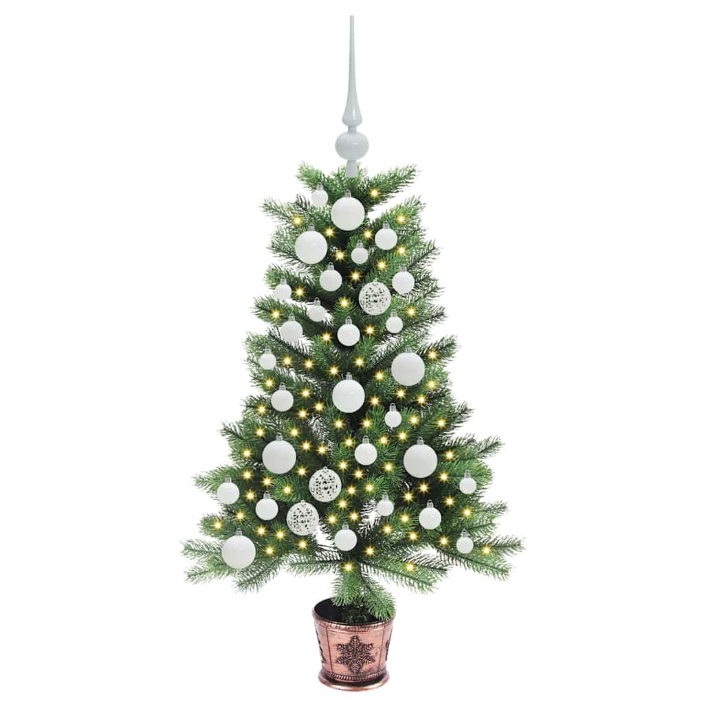 Kalėdų eglutė su 150 LED s stovu Žalia 90 cm PE