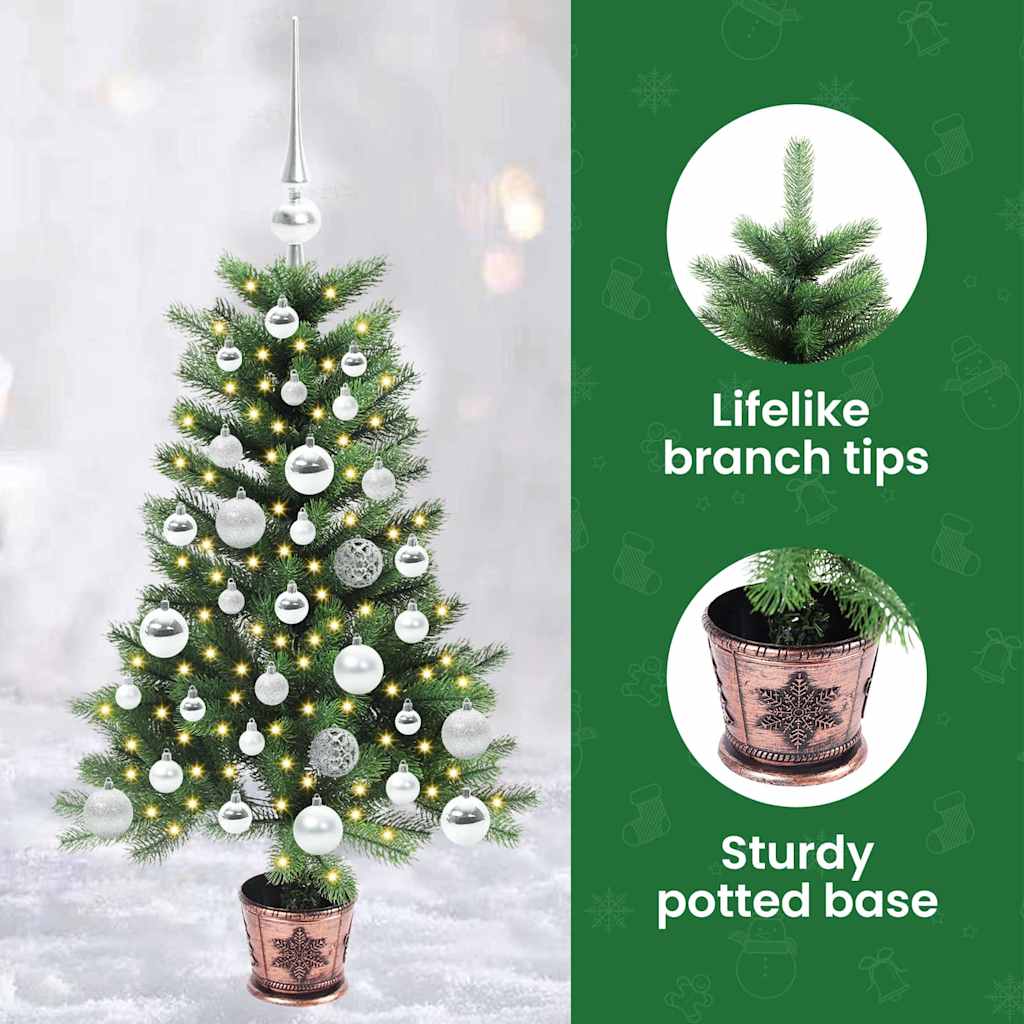 Kalėdų eglutė su 150 LED s stovu Žalia 90 cm PE