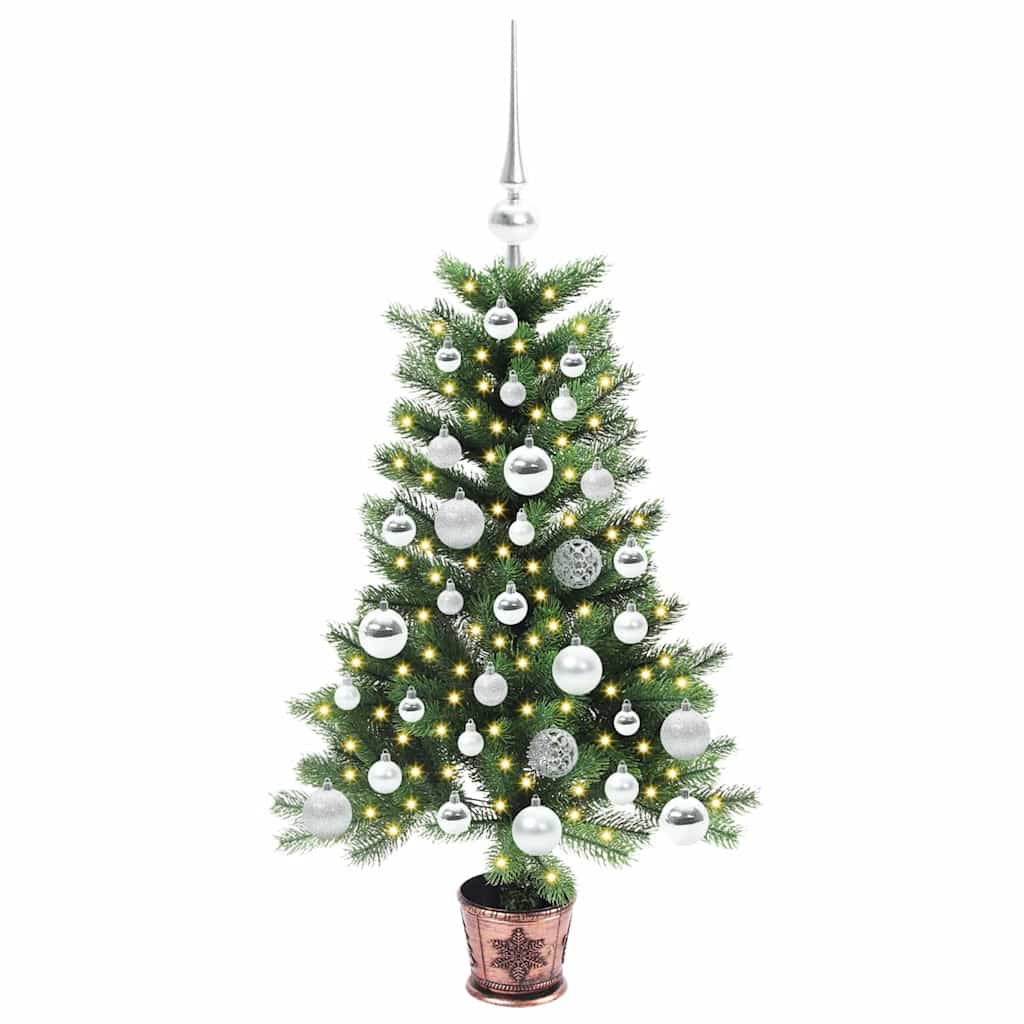 Kalėdų eglutė su 150 LED s stovu Žalia 90 cm PE