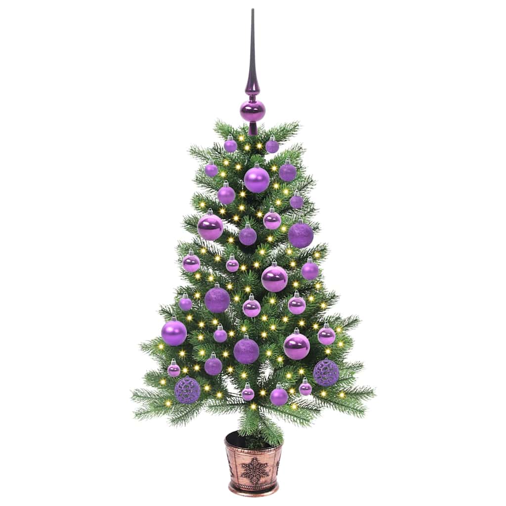 Ziemassvētku egle ar 150 LED statīvu, zaļa 90 cm PE