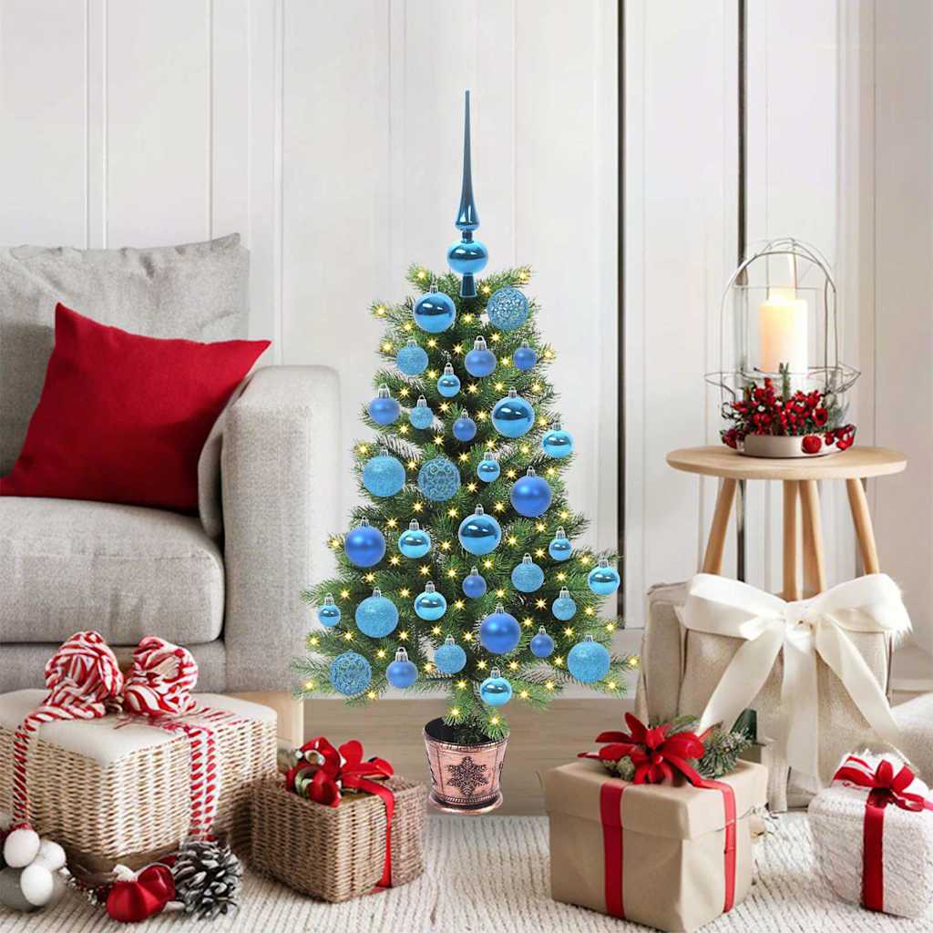 Kalėdų eglutė su 150 LED s stovu Žalia 90 cm PE