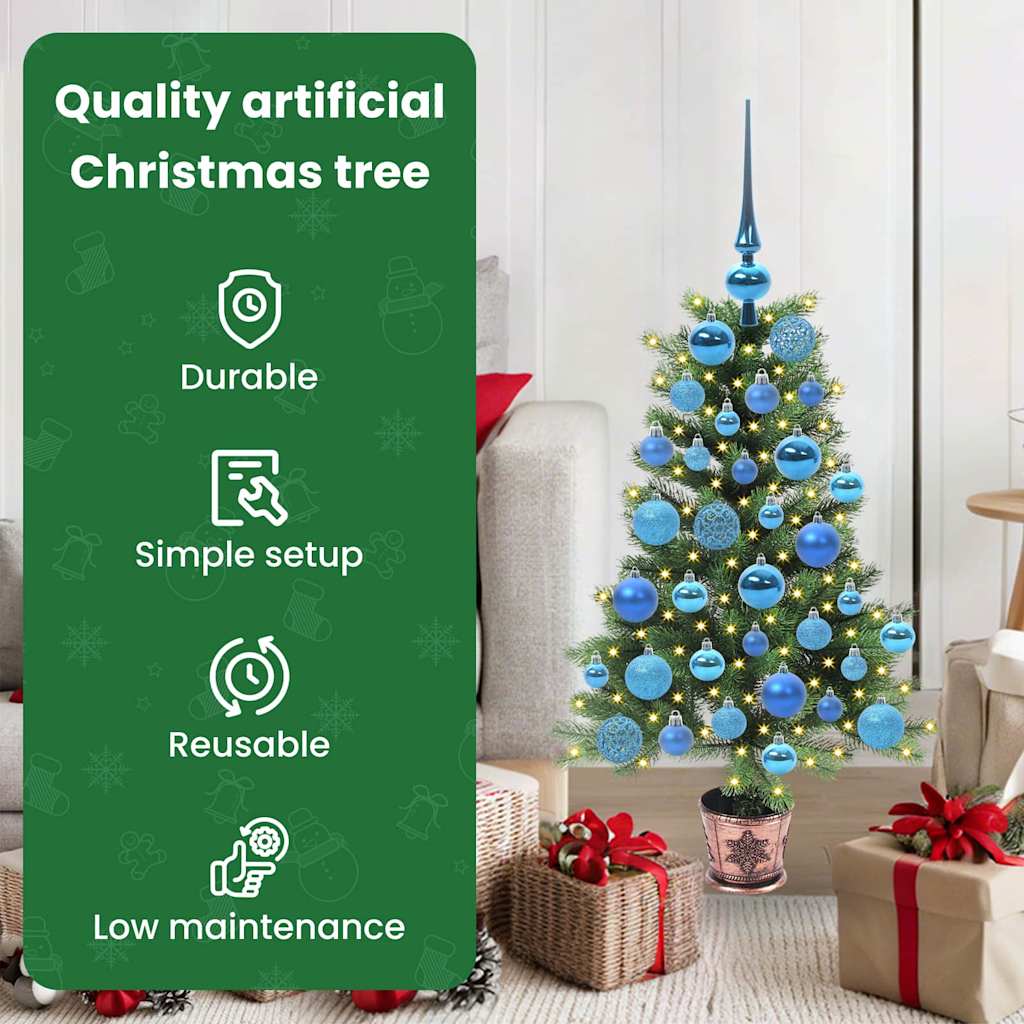 Kalėdų eglutė su 150 LED s stovu Žalia 90 cm PE