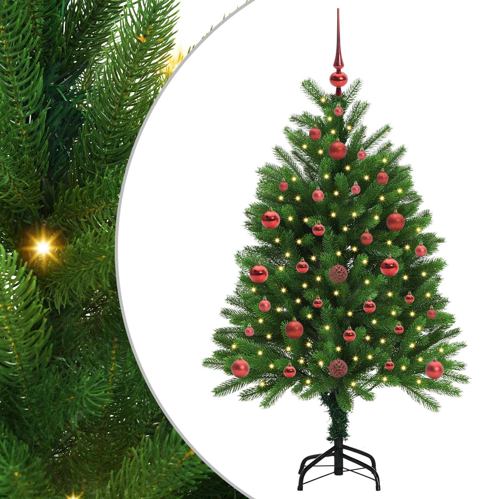 Kalėdų eglutė su 150 LED s stovu Žalia 120 cm PE