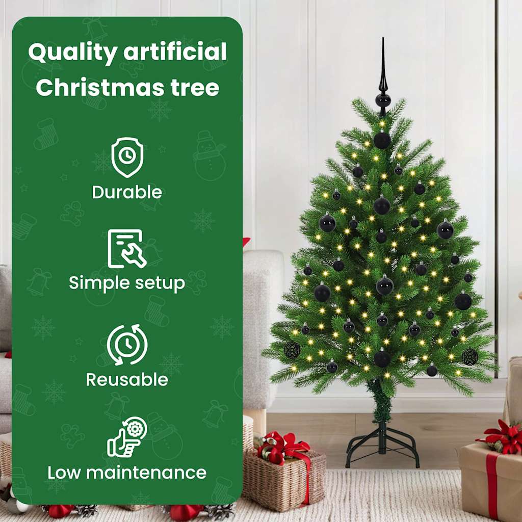 Kalėdų eglutė su 150 LED s stovu Žalia 120 cm PE