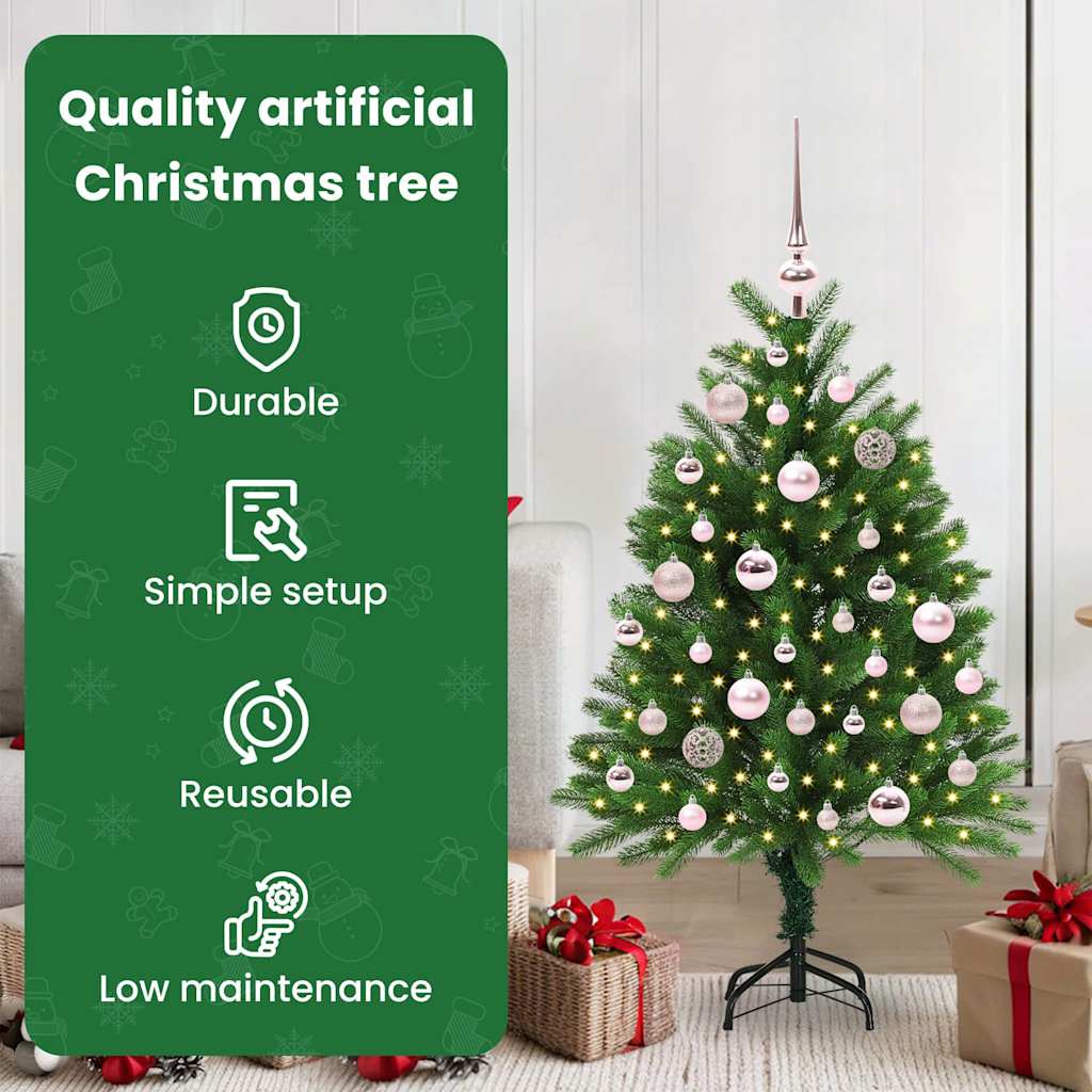 Kalėdų eglutė su 150 LED s stovu Žalia 120 cm PE