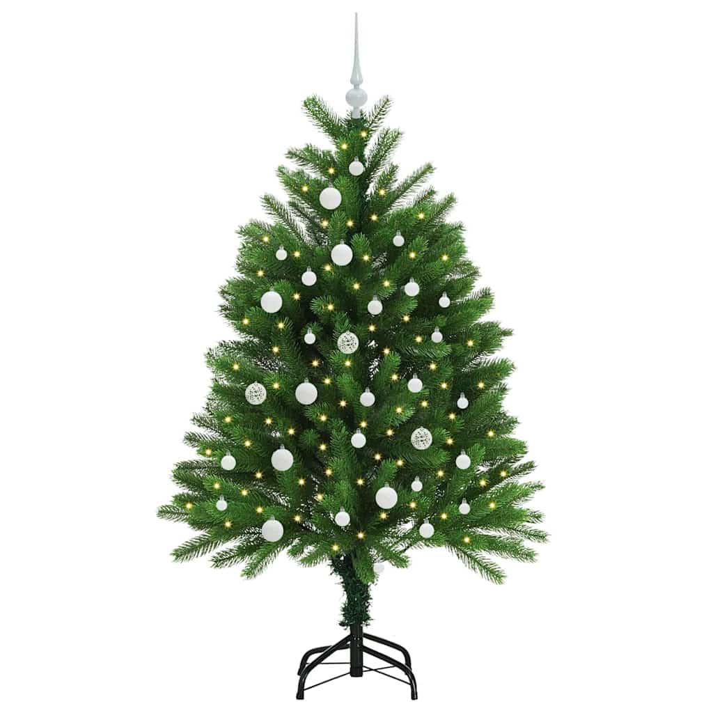 Ziemassvētku eglīte ar 150 LED un statīvu Zaļa 120 cm PE