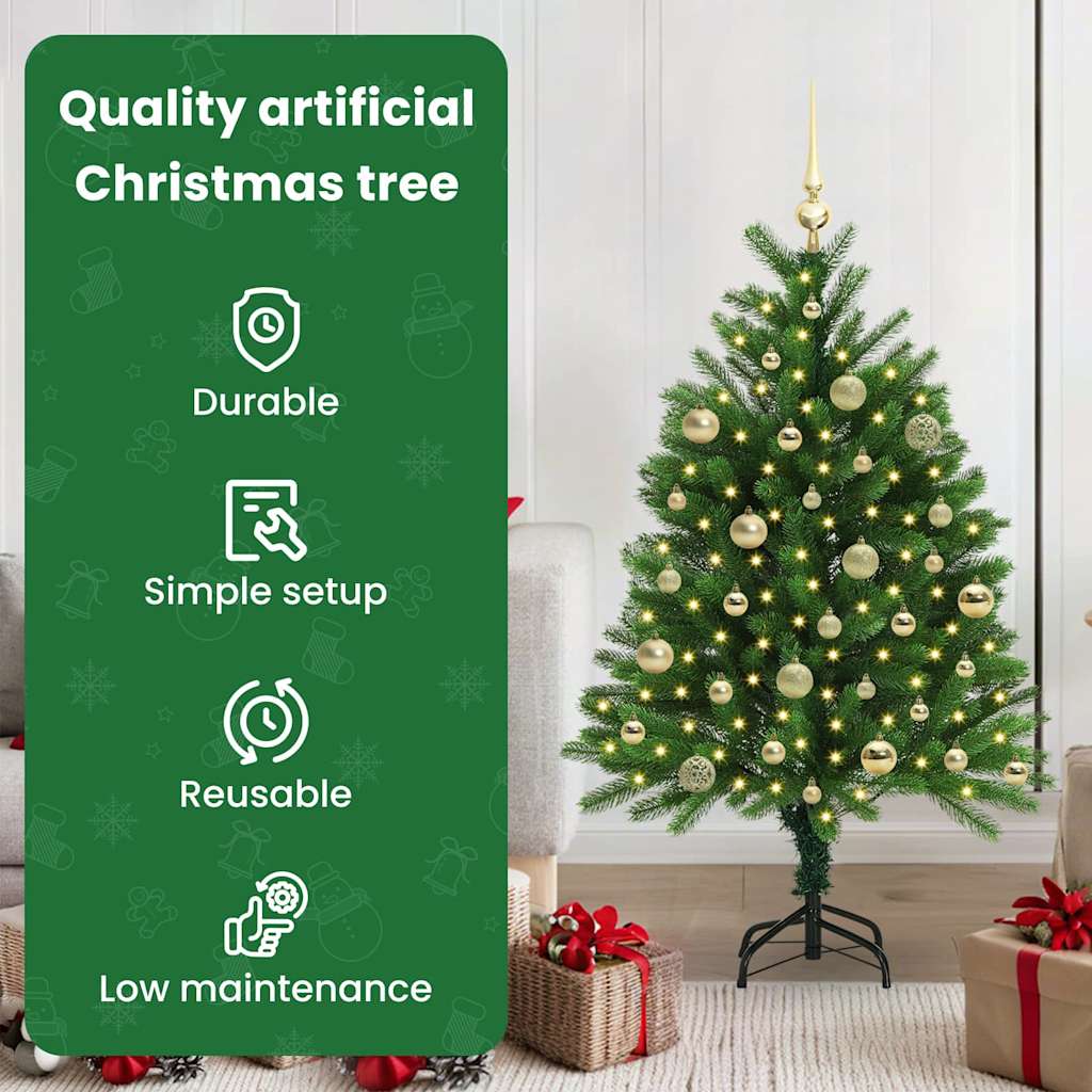 Kalėdų eglutė su 150 LED s stovu Žalia 120 cm PE