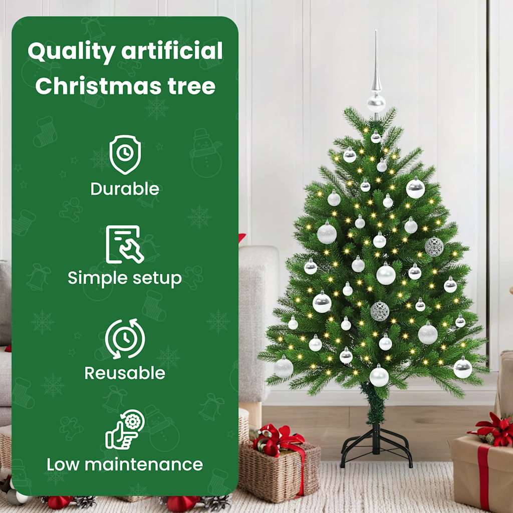Kalėdų eglutė su 150 LED s stovu Žalia 120 cm PE