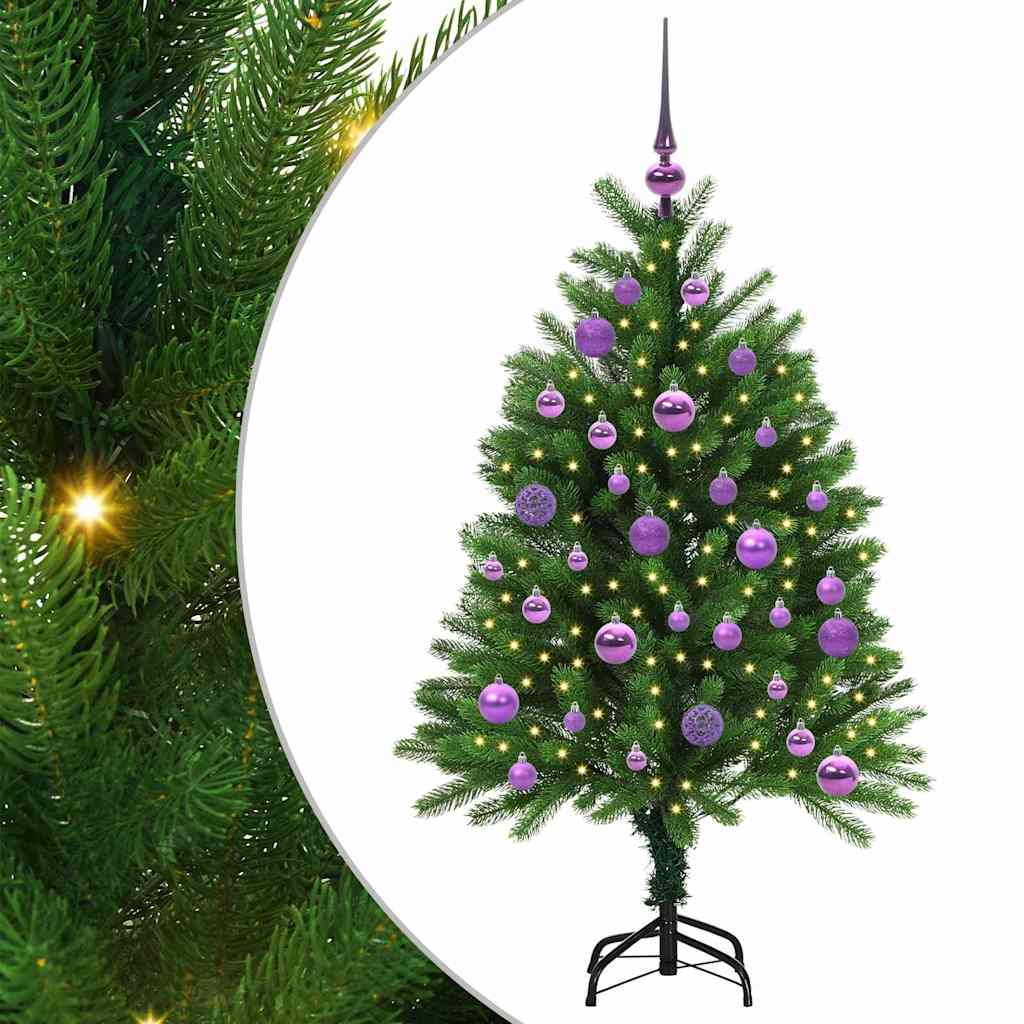 Ziemassvētku eglīte ar 150 LED un statīvu Zaļa 120 cm PE