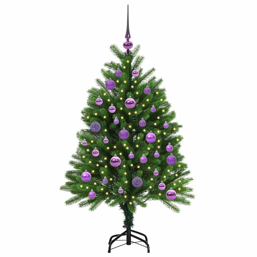 Ziemassvētku eglīte ar 150 LED un statīvu Zaļa 120 cm PE