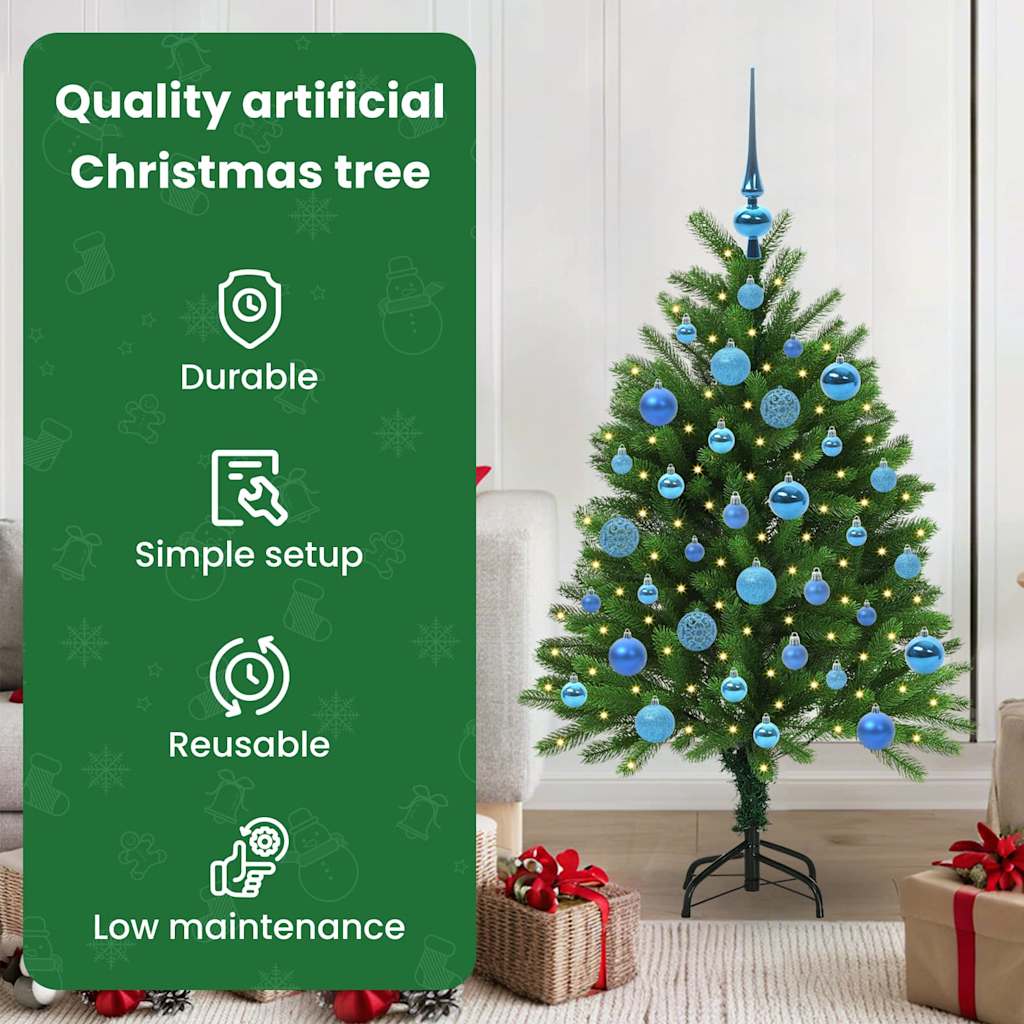 Kalėdų eglutė su 150 LED s stovu Žalia 120 cm PE