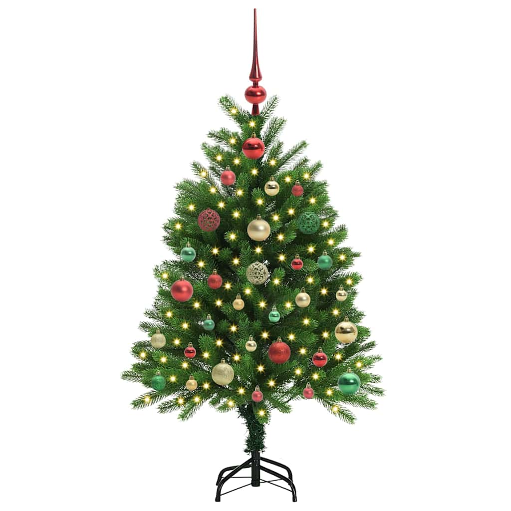 Ziemassvētku eglīte ar 150 LED un statīvu Zaļa 120 cm PE