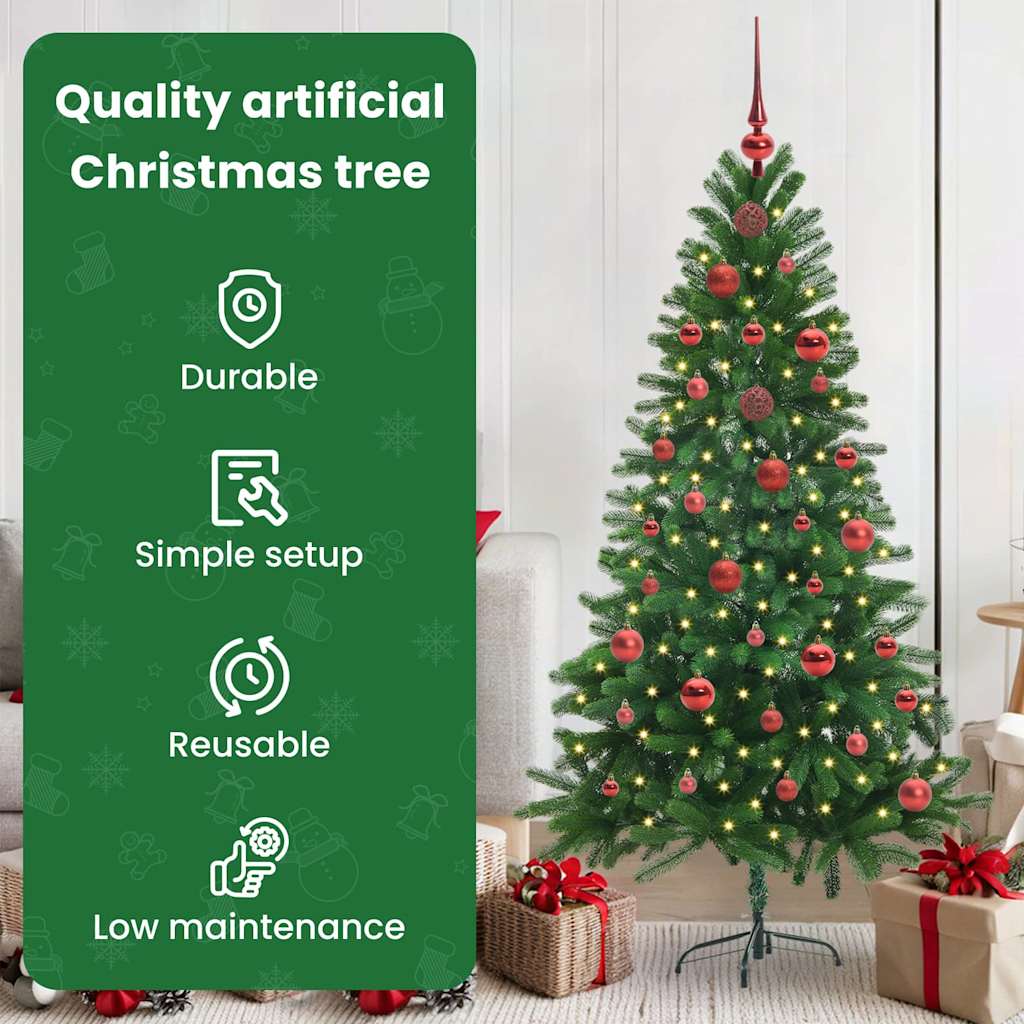 Kalėdų eglutė su 150 LED s stovu Žalia 150 cm PE
