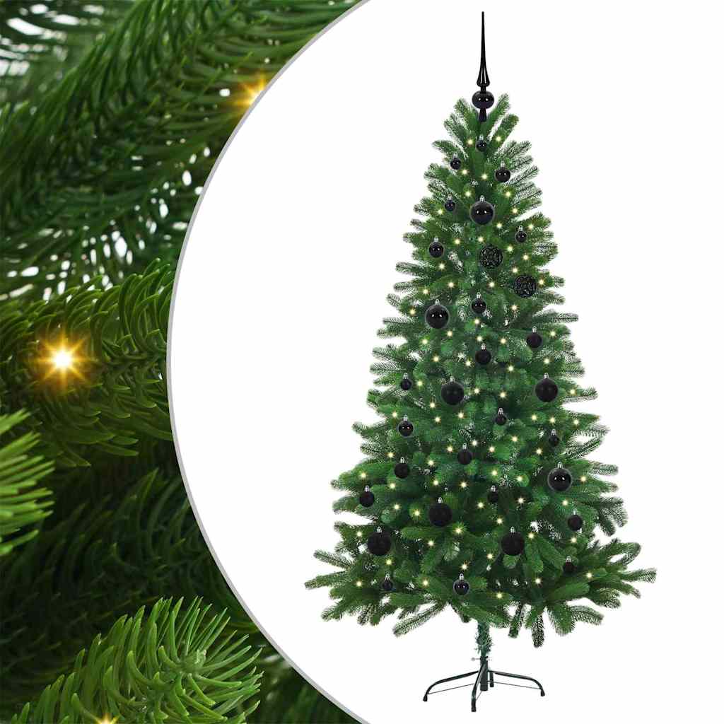 Kalėdų eglutė su 150 LED s stovu Žalia 150 cm PE
