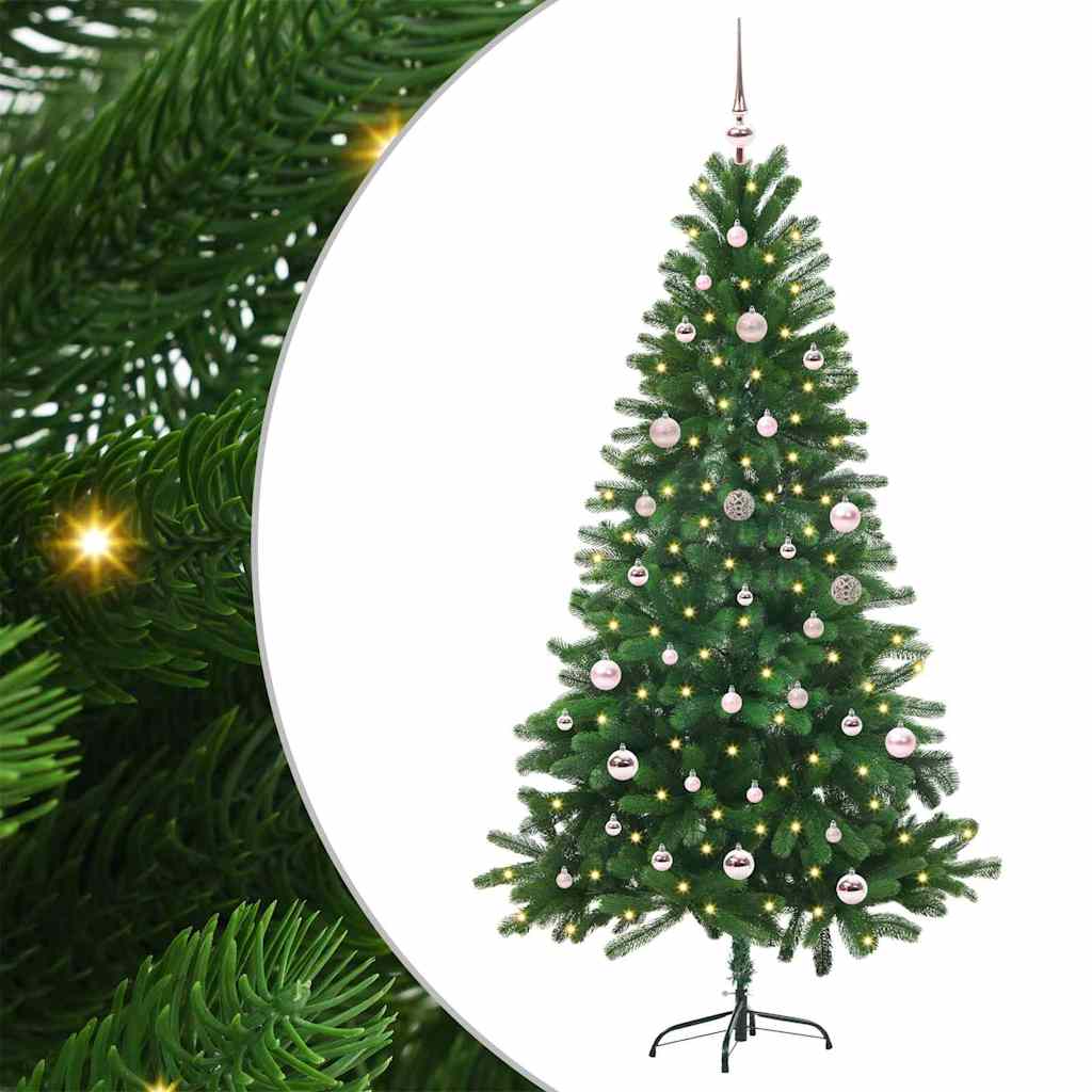 Kalėdų eglutė su 150 LED s stovu Žalia 150 cm PE
