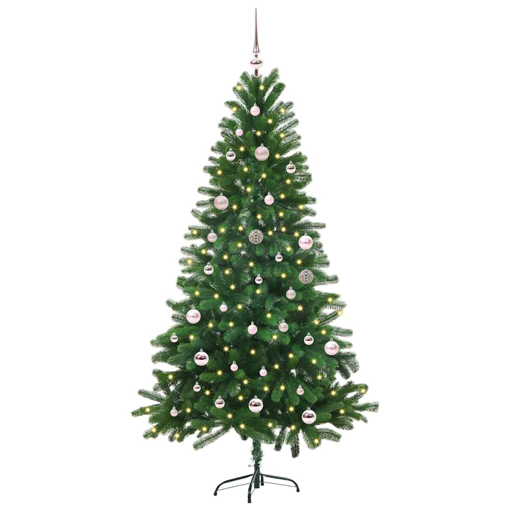 Kalėdų eglutė su 150 LED s stovu Žalia 150 cm PE