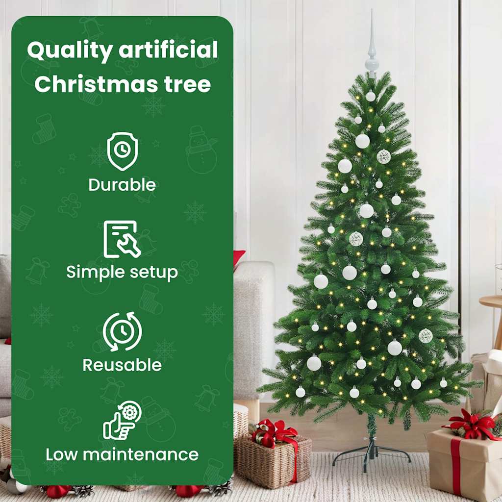 Kalėdų eglutė su 150 LED s stovu Žalia 150 cm PE