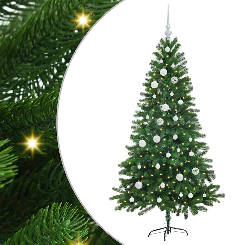 Kalėdų eglutė su 150 LED s stovu Žalia 150 cm PE
