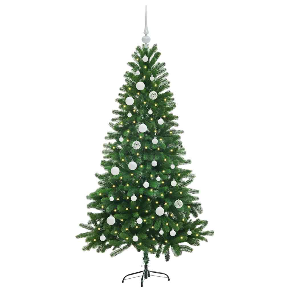Kalėdų eglutė su 150 LED s stovu Žalia 150 cm PE