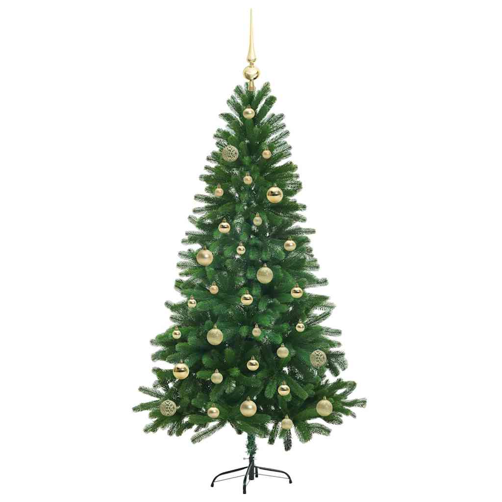 Kalėdų eglutė su 150 LED s stovu Žalia 150 cm PE