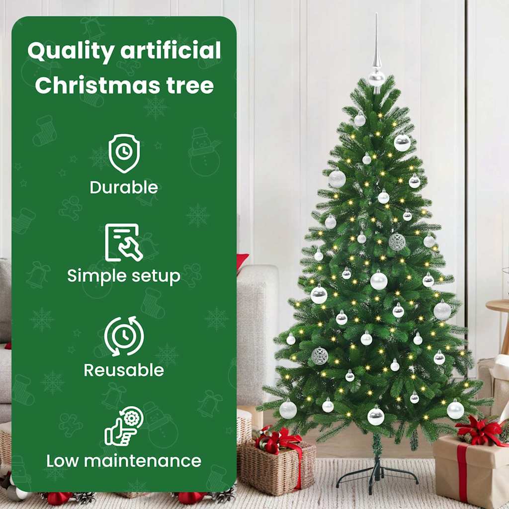 Kalėdų eglutė su 150 LED s stovu Žalia 150 cm PE