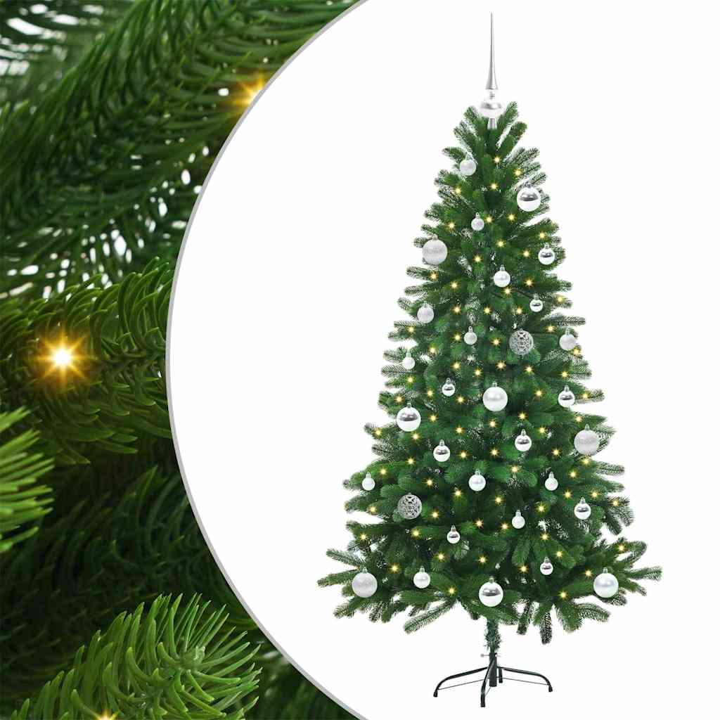 Kalėdų eglutė su 150 LED s stovu Žalia 150 cm PE