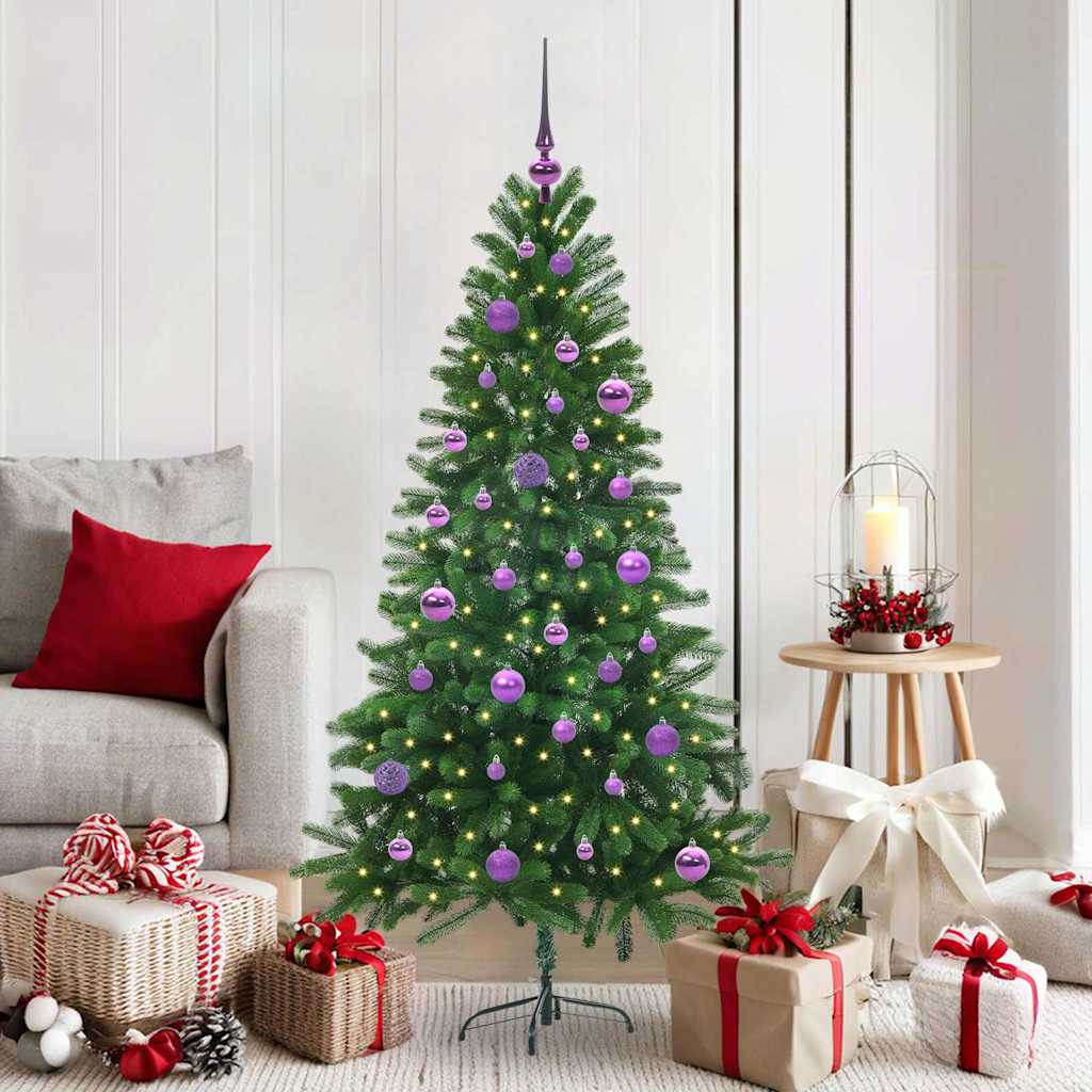 Kalėdų eglutė su 150 LED s stovu Žalia 150 cm PE