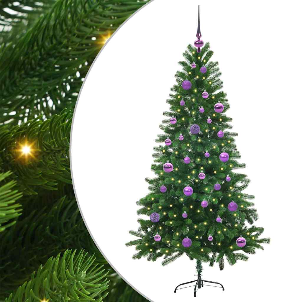 Kalėdų eglutė su 150 LED s stovu Žalia 150 cm PE