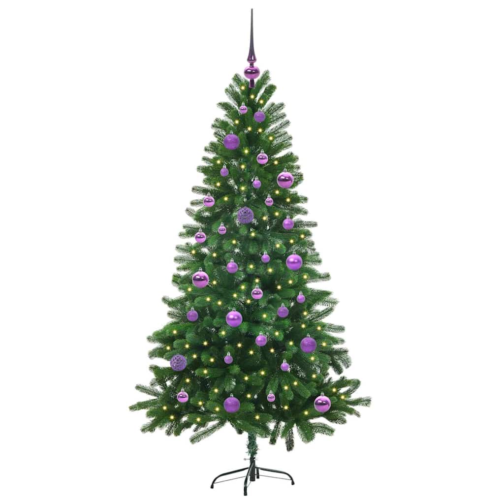 Kalėdų eglutė su 150 LED s stovu Žalia 150 cm PE