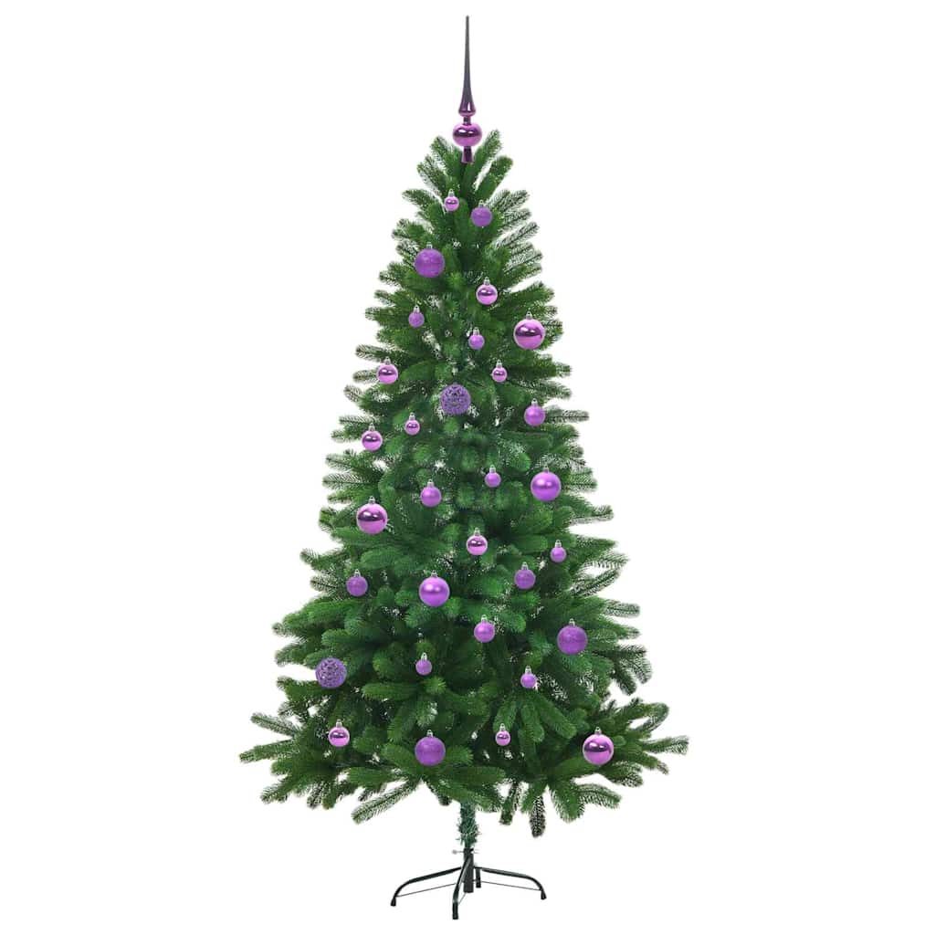 Kalėdų eglutė su 150 LED s stovu Žalia 150 cm PE
