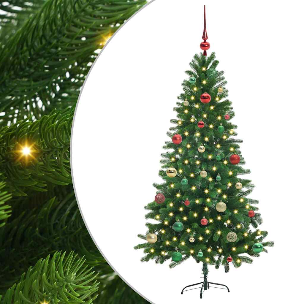 Kalėdų eglutė su 150 LED s stovu Žalia 150 cm PE