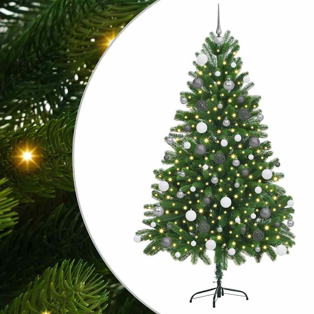 Kalėdų eglutė su 300 LED s stovu Žalia 180 cm PE