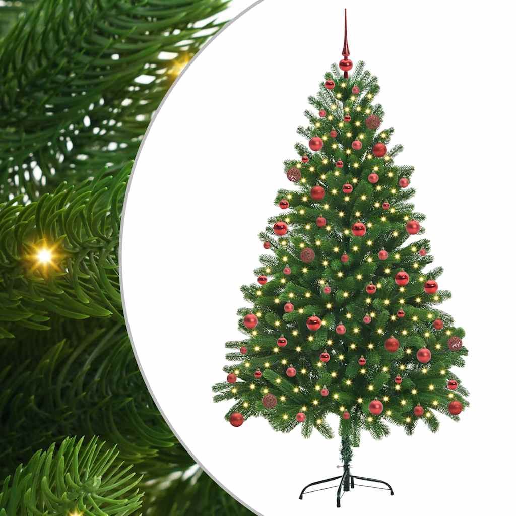 Kalėdų eglutė su 300 LED s stovu Žalia 180 cm PE