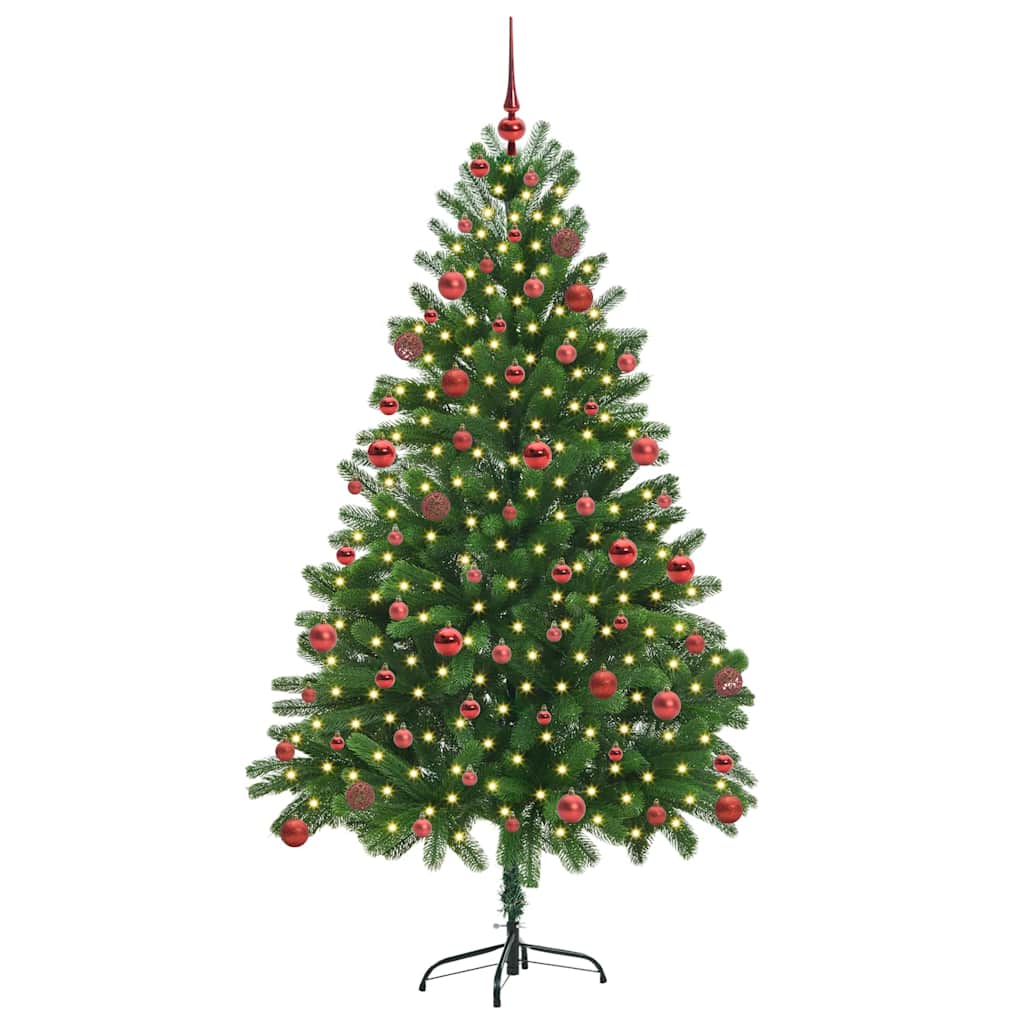 Kalėdų eglutė su 300 LED s stovu Žalia 180 cm PE