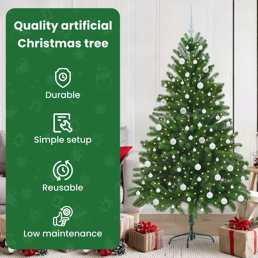 Kalėdų eglutė su 300 LED s stovu Žalia 180 cm PE