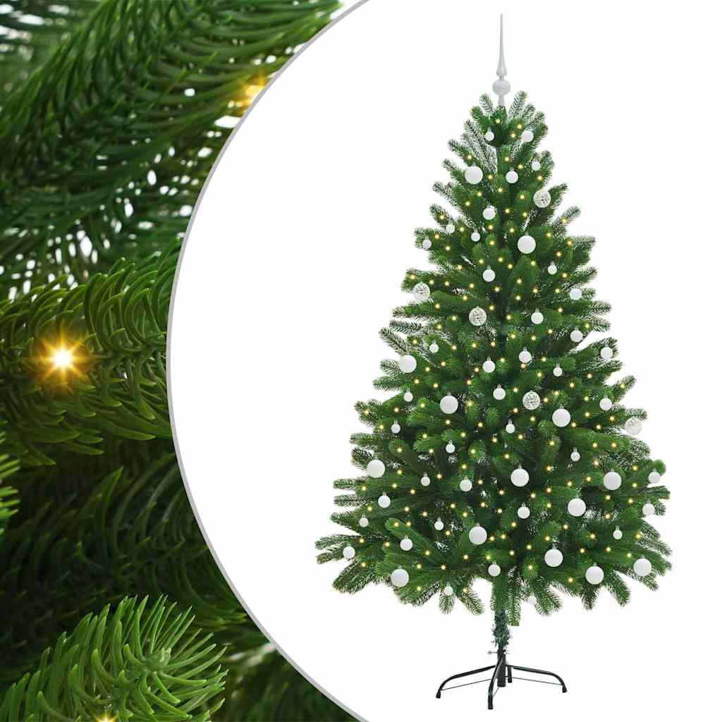 Kalėdų eglutė su 300 LED s stovu Žalia 180 cm PE