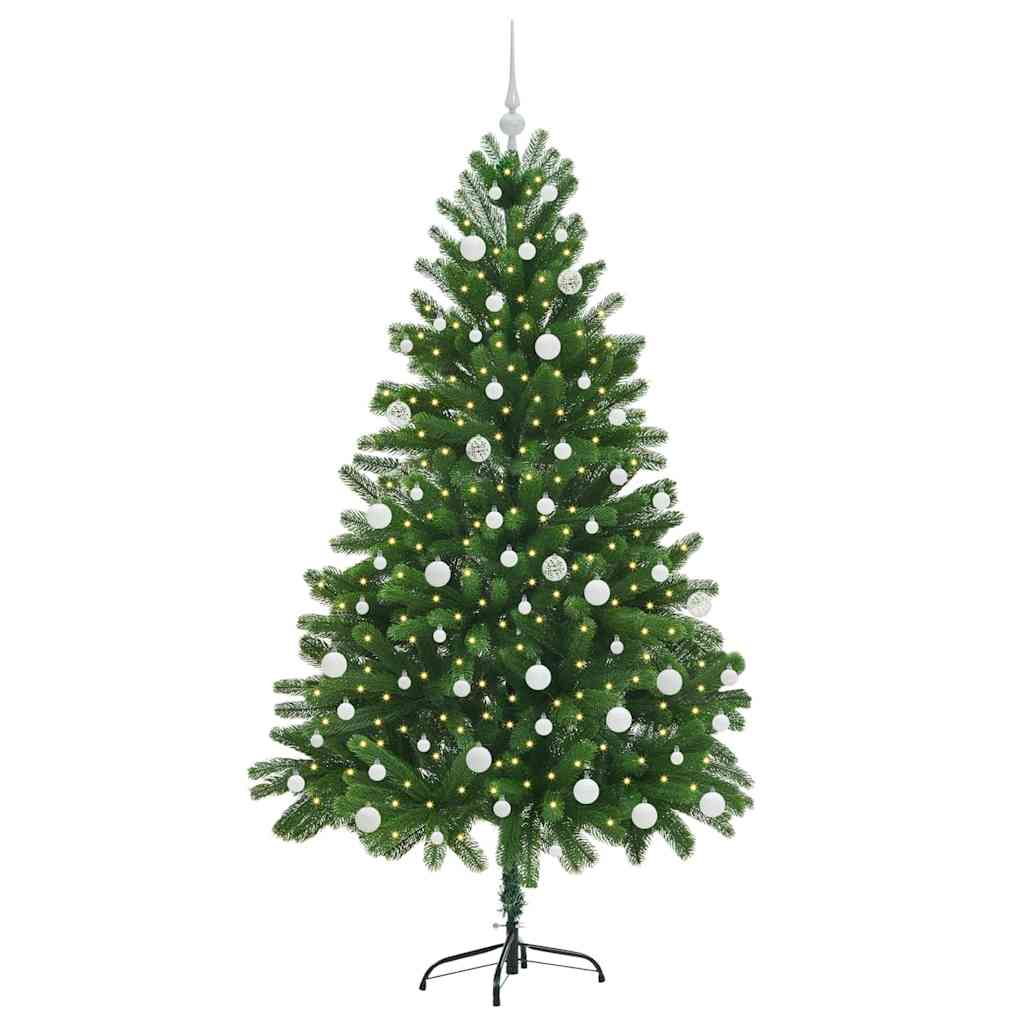 Kalėdų eglutė su 300 LED s stovu Žalia 180 cm PE
