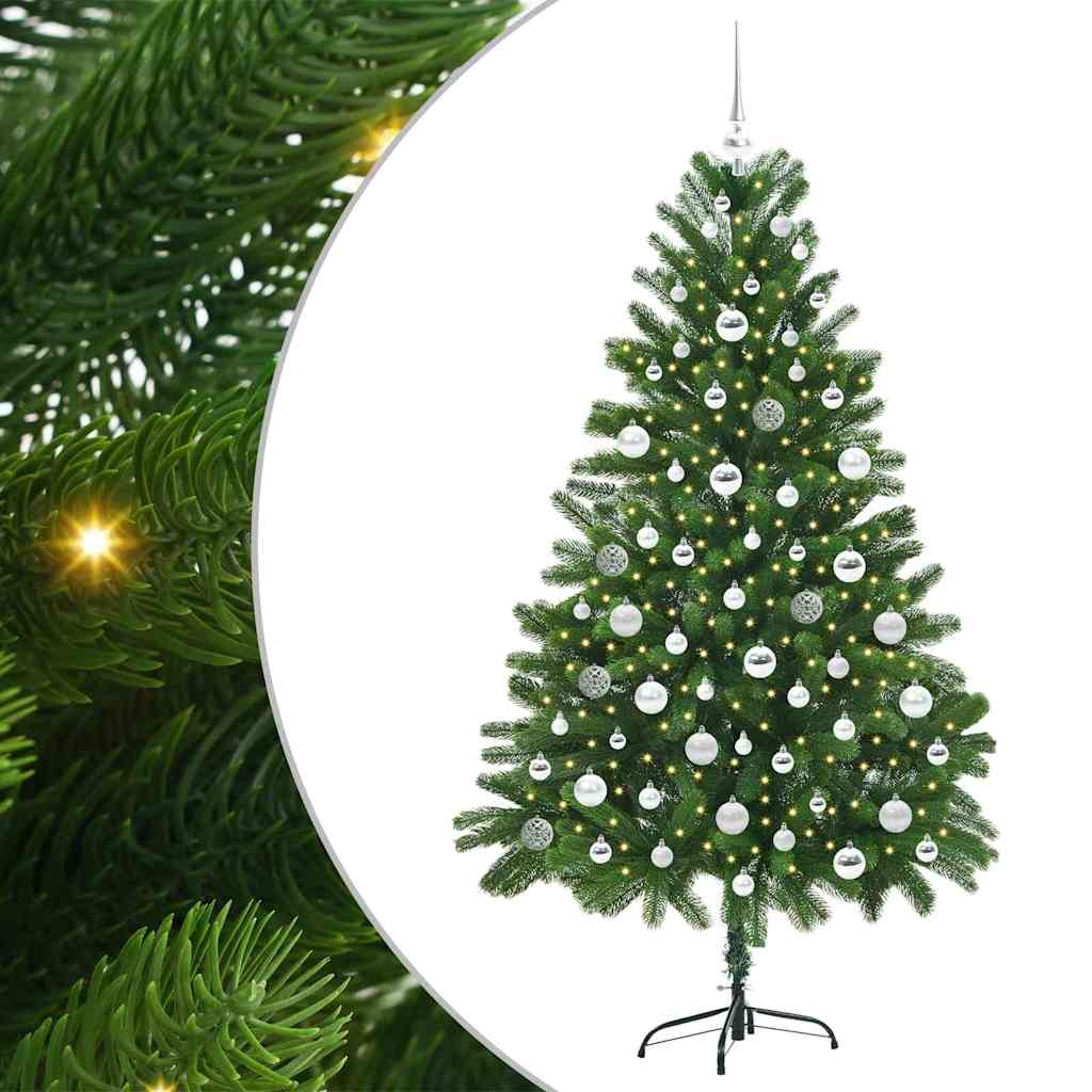 Ziemassvētku egle ar 300 gaismas diožu statīvu zaļa 180 cm PE